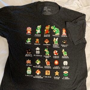 Super Mario Brothers Bowser, Mario, Luigi t-shirt Mens XL unique all characters